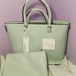 Isabelle 3in 1 handbag set pebble leather like